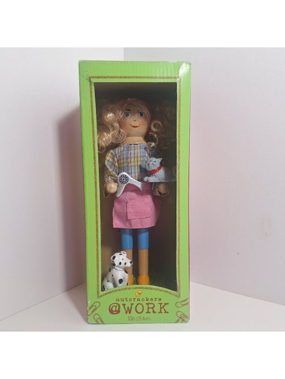 Pet Groomer Nutcracker At Work 10 Inch World Market Blonde Hair Dog Cat